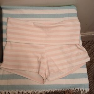 PINK Victoria's Secret Light Pink Striped Athletic Shorts